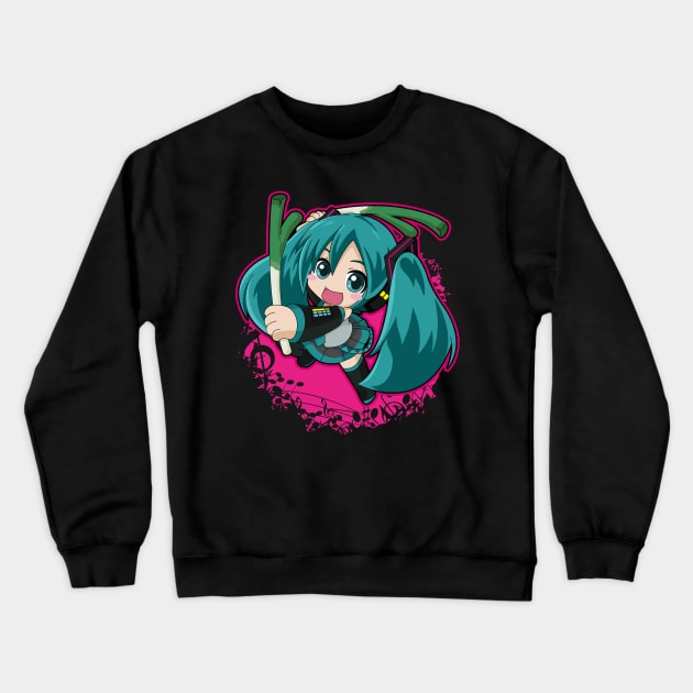 Music Miku Crewneck Sweatshirt by WarGreymonZero